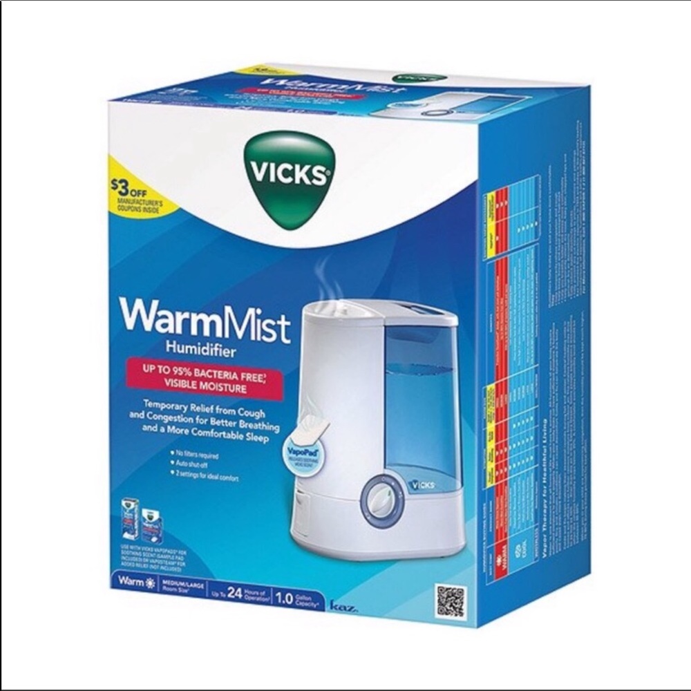 Vicks Warm Moisture Humidifier, NEW - Picture 3 of 3